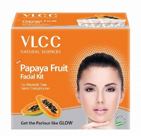 Набор с фруктами Папайи для избавления от пятен и осветления кожи лица (PAPAYA FRUIT FACIAL KIT SFK Tube) VLCC 10 г x 6
