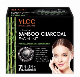 Набор с Активированным Бамбуковым углем для очищения и сбалансированного сияния кожи лица (Activated Bamboo Charcoal Facial Kit) VLCC 10 г x 6