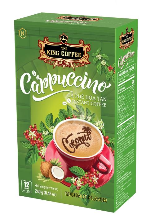 King Coffee   Cappuccino Coconut Flavor