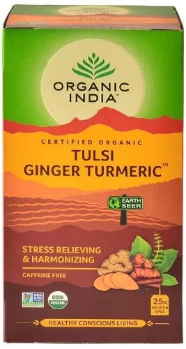      (Tulsi Ginger Turmeric) Organic India 25 